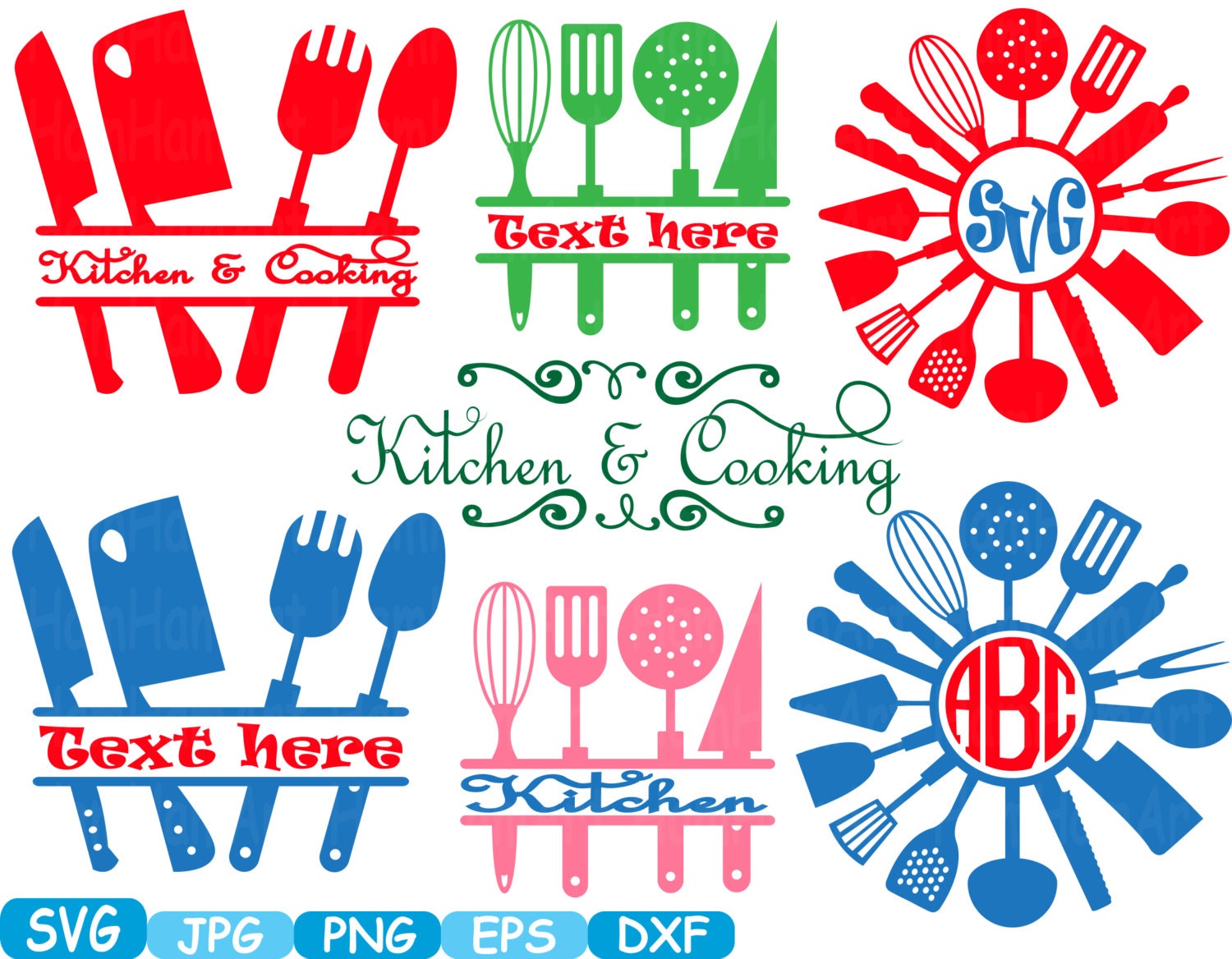 Download Kitchen SVG file Cutting files Cricut & Cameo Kitchen Utensils