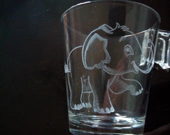 Teacup 8 cm free personalization - elephant print