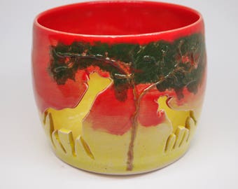 Ceramic Candle Holder Wedding Gifts Giraffe Pottery