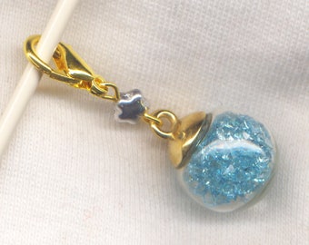 Blue Fairy Dust Stitch Marker Clip Wish upon a star Single /SM260B