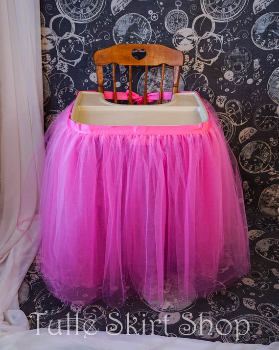 Tulle High Chair Skirt High Chair Tutu First Birthday Party