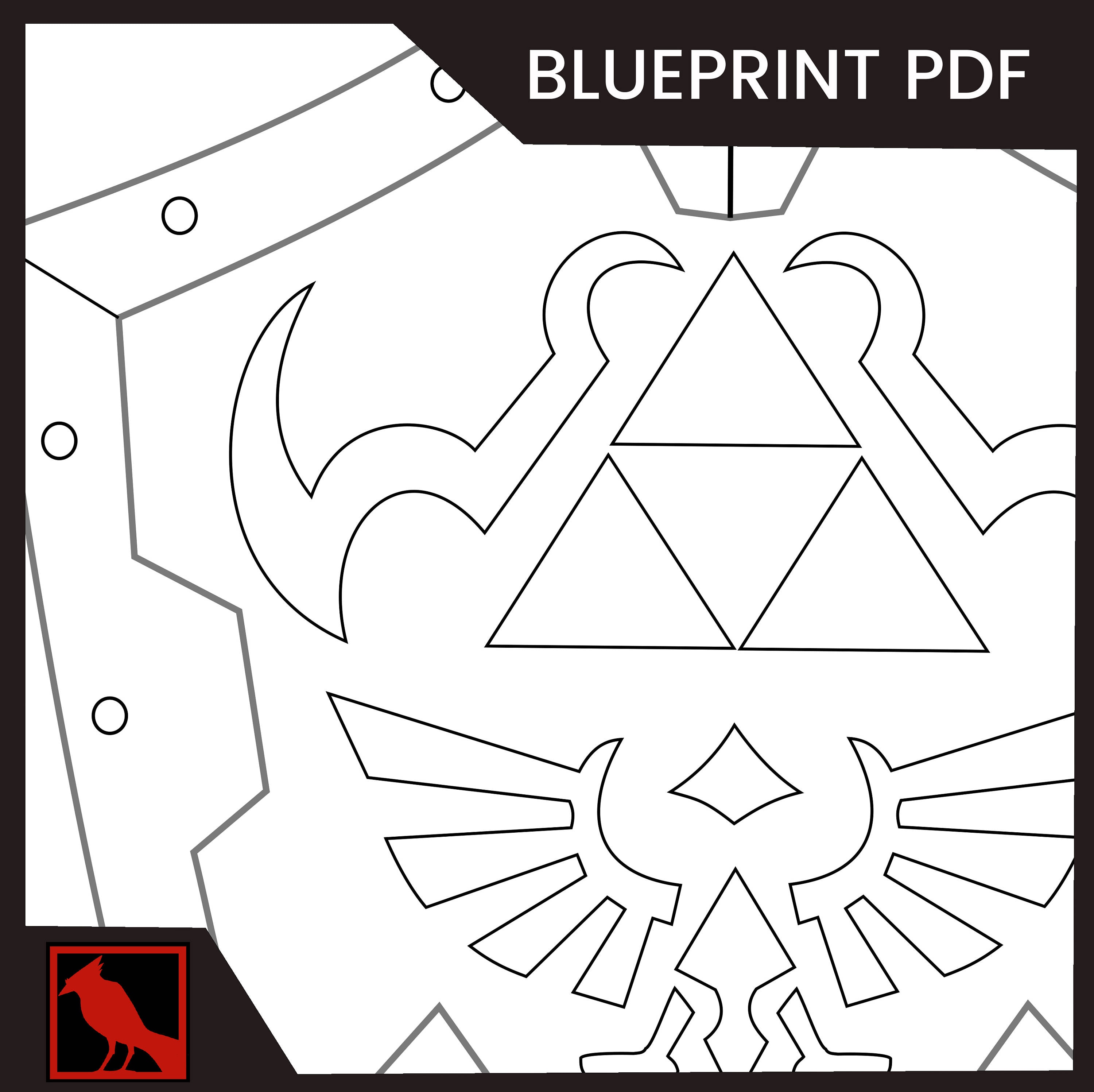 Hylian Shield Template