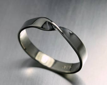 Silver Ring, Mobius Ring, Infinity Ring, Sterling Silver Ring