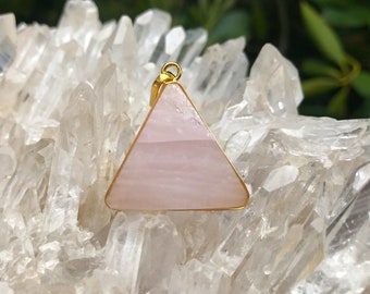 Rose Quartz Marcel Vogel pendant- set in Sterling Silver - A Grade ! Powerful