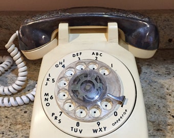 Retro Vintage ITT Rotary Phone with Silverplated Gorham Handset Cover