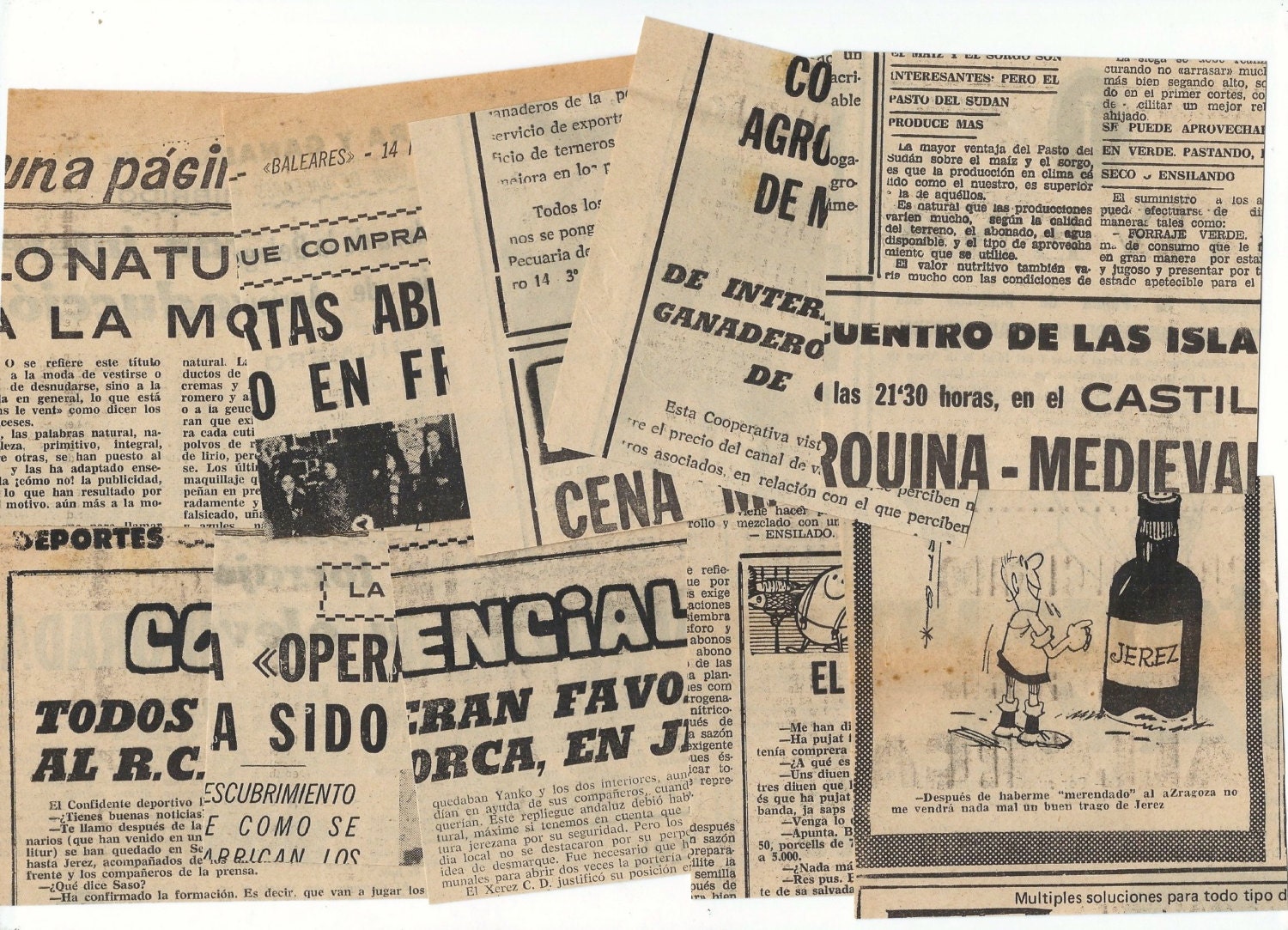 20 recortes de periodicos antiguos