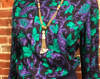 80s Fabulous Filigree Blouse