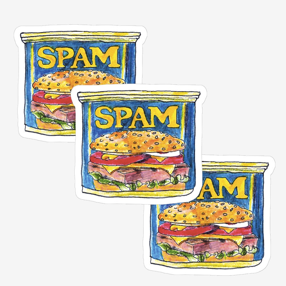 Mini Spam Can 3stickers Vinyl Sticker Waterproof