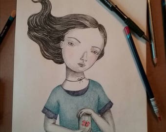 Little Tessa and her butterfly