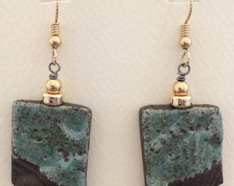 Moss Ceramic Earrings