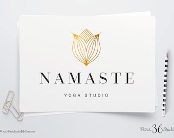 Instant Download Logo DIY Logo Design Photoshop Logo PSD Logo Template Yoga Logo Spa Logo Website Logo Blog Logo Vintage Floral Logo Design