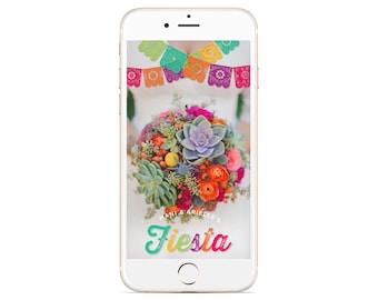 Bright Fiesta Wedding Snapchat Geofilter | Custom Geofilter | Birthday Geofilter | Bridal Shower Geofilter | Wedding Geofilter