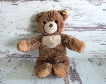 Vintage Plush Bear, made in Western Germany, Plush Stuffed Teddy Bear, 90's Children's Toy, Stuffed Plush Bear Toy, For Kids, Nursery Decor