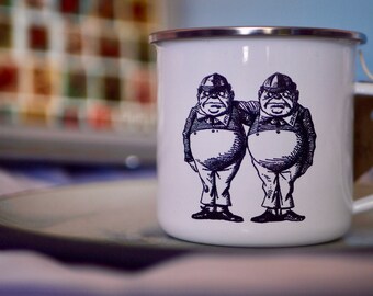 Tweedle Dum and Tweedle Dee Enamel Mug
