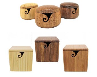 Bamboo Wood Yarn Bowl Holder Wooden Yarn Box