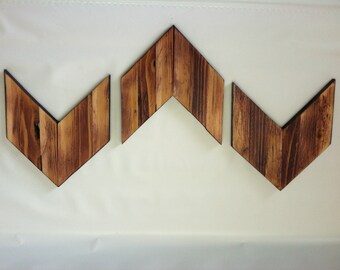 Wooden Chevron Arrows Rustic Cabin Decor (Set of 3)