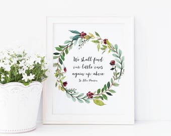 Sympathy Print Miscarriage Pregnancy Infant Loss Printable Wall Art Miscarriage Sympathy Print We Shall Find Our Little Ones Again Up Above