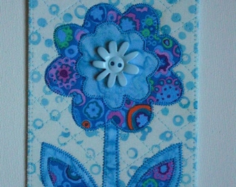 Flower Birthday Mom Friend Card -MADE TO ORDER- Friend Him Her Child Frame Gift Thank You Housewarming Room Decor Hello 4x6 Fabric Postcard