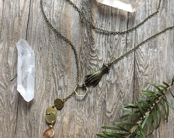 Dainty Tangerine Quartz Necklace