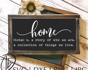 Home SVG, Home Definition Svg, Home Sign Svg, Wood Sign Svg, Home Cut File, Family Svg, Family Cut File