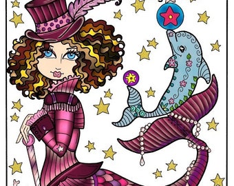 instant download coloring book mermaid circus digital coloring pages mermaids to color - 9 Ladies Dancing Coloring Page instant download coloring book mermaid circus digital coloring pages mermaids to color - 9 Ladies Dancing Coloring Page
