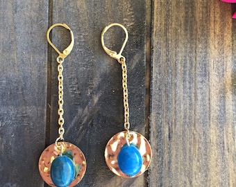 Blue apatite pair, Something blue, apatite jewelry, drop earrings, women jewelry