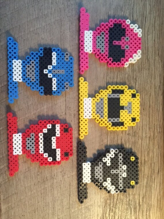 Power Rangers Fuser Perler Beads Keychain Lanyard Ornament