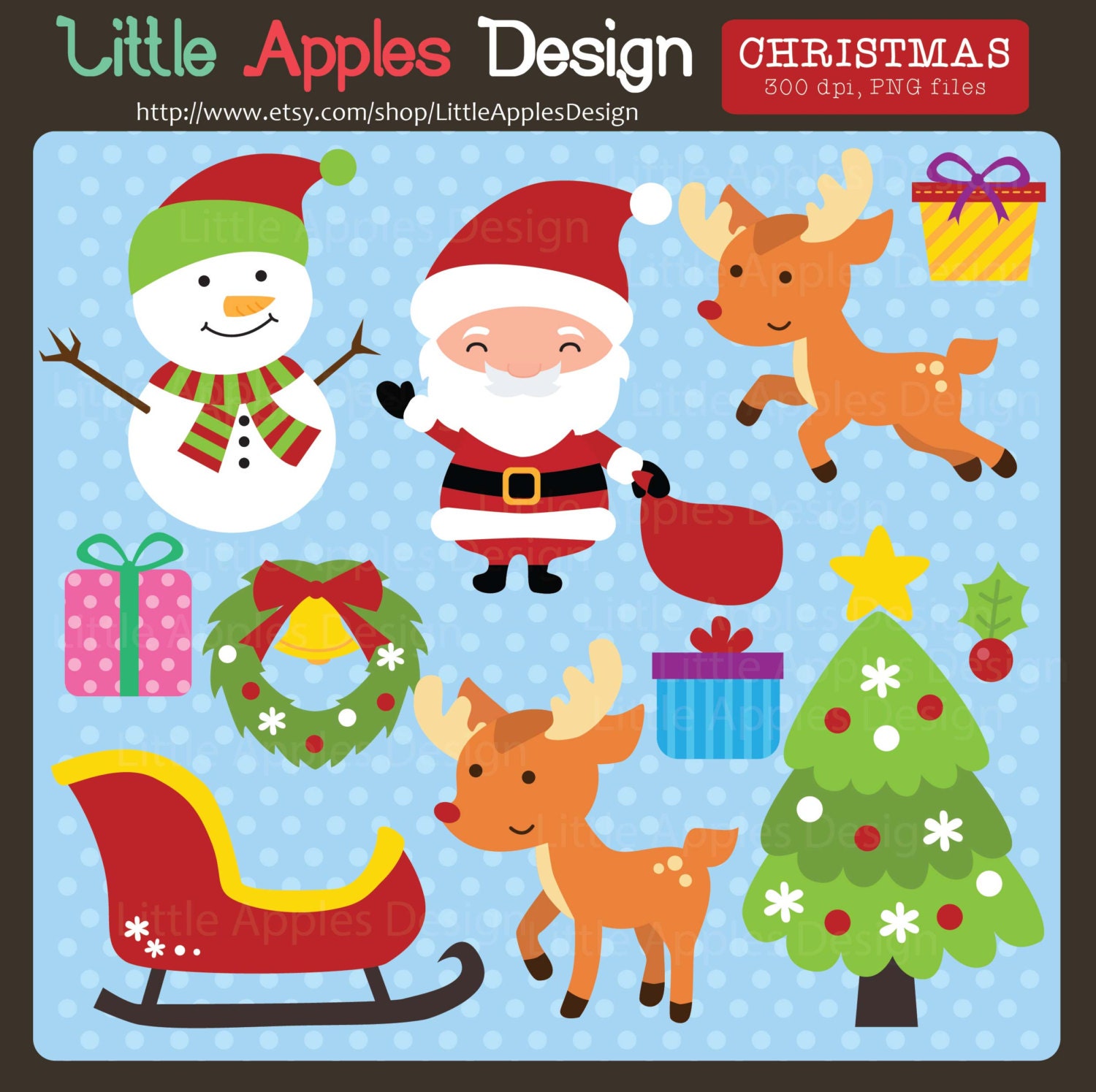 Christmas ClipArt / Christmas Clip Art / Santa Clip Art