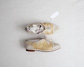 SALE | suede & jute oxfords | size 5.5 oxfords | size 6 oxfords