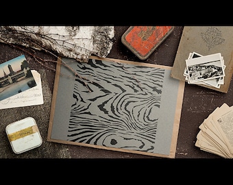 Old Wood Grain Pattern Stencil - Select Size -STCL1018 - by StudioR12