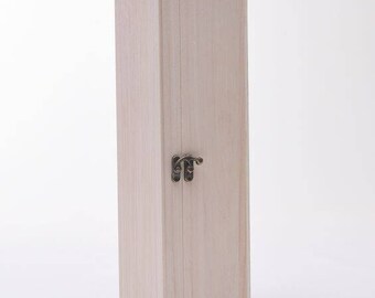 Plain Wooden Hinged Wine & Champagne Box with Rope