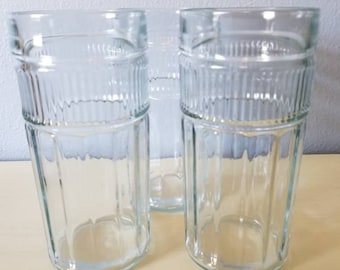 Vintage Anchor Hocking clear tumblers.