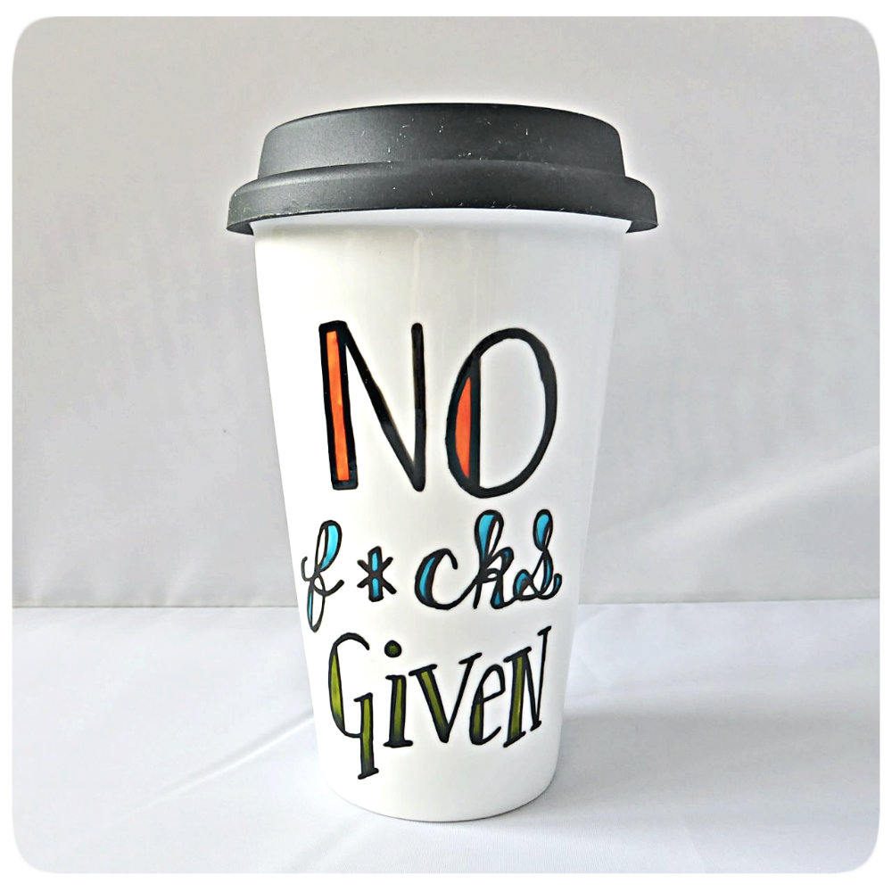 Funny Travel Mug Travel Coffee Mug No Fcks Given Coffee