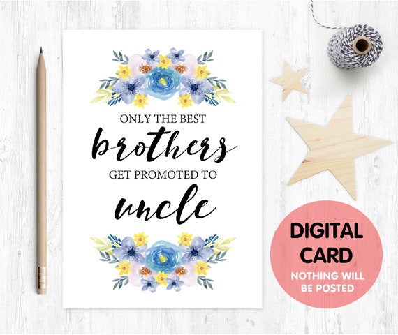 PRINTABLE pregnancy reveal, you're going to be an uncle, i'm pregnant, only the best brothers get promoted to uncle, uncle reveal, baby