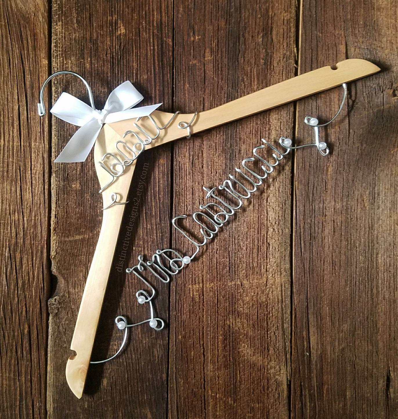 Bride Hanger Wedding Dress Hanger Name Hanger Wedding