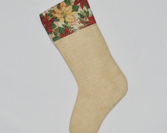 Poinsettia Christmas Stocking