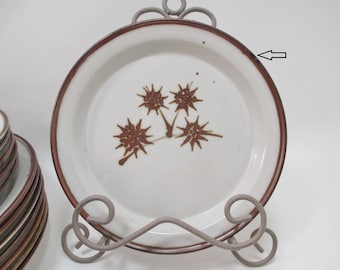 Dansk Frost Brown Mist Salad Plate Denmark Impressed Backstamp Neils Refsgaard Design Spikey Balls Flowers CHIP