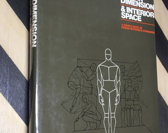 Human Dimension & Interior Space by Julius Panero, aia, asid and Martin Zelnik, aia, asid (Hardcover, 1979) vintage book