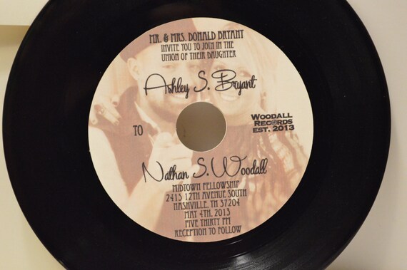 Items similar to 45 Vinyl Record Wedding Invitation - Real ... Items similar to 45 Vinyl Record Wedding Invitation - Real ...