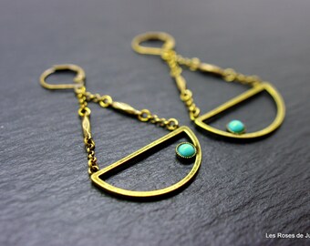 Earrings bronze, Eclipse earrings