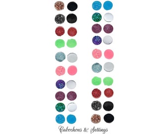 100 x Mixed Druzies 50 Pair. - AUSTRALIA 11.5mm - 12mm