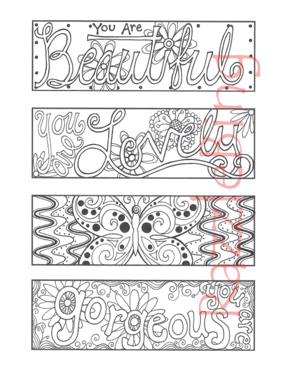 diy bookmark printable coloring page zentangle inspired