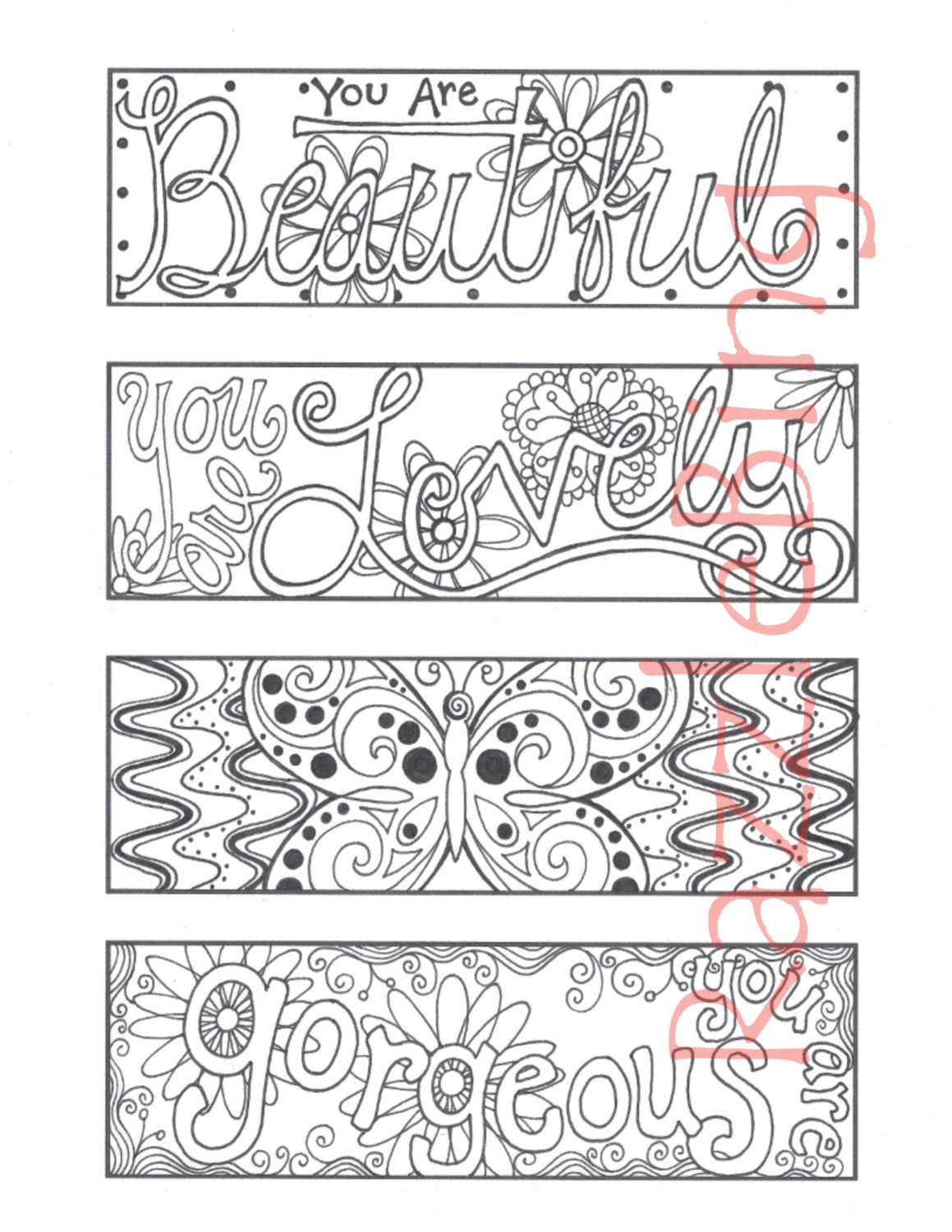 diy bookmark printable coloring page zentangle inspired bookmark coloring pages