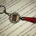 Vintage tassel Keychain - cabochon 'temps des cerises'