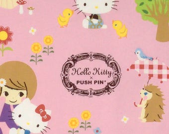 Hello Kitty x Push Pin fabric by Sanrio printed by Kokka SK141