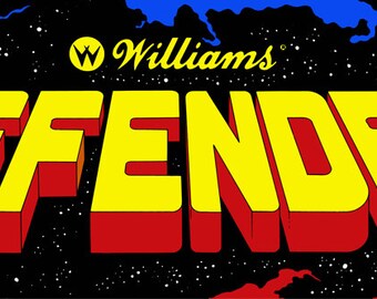 Defender Marquee, Arcade, 12 x 36" Video Game Poster, Print