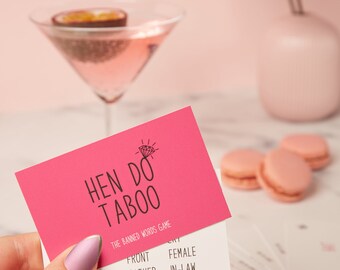 HEN Do Taboo - Hen Night Taboo - Hen Party Game - Hen Night Game - Bachelorette Game - Party Game - Wedding Party Game