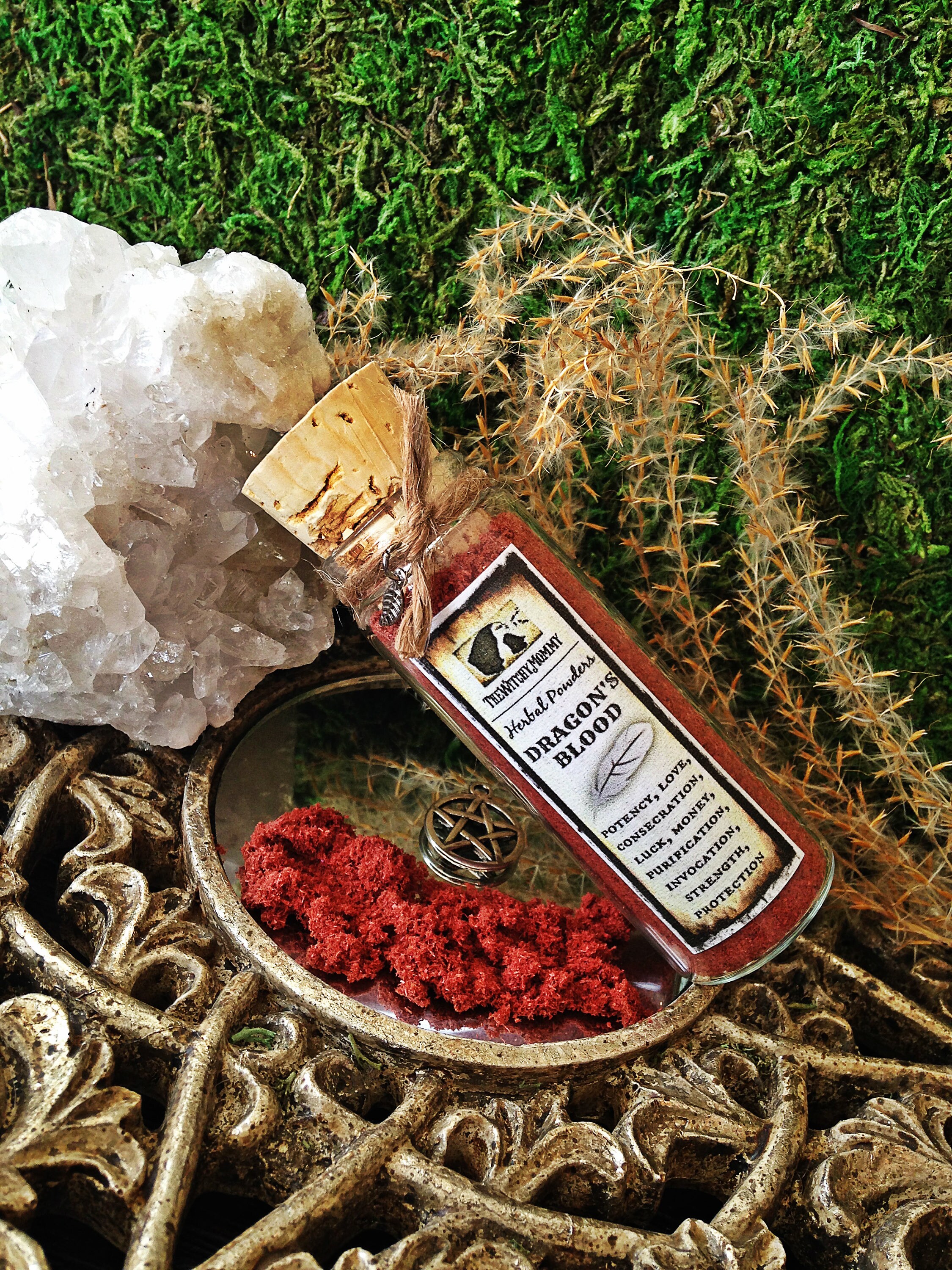 DRAGON'S BLOOD POWDER Incense Herbal Apothecary Witches