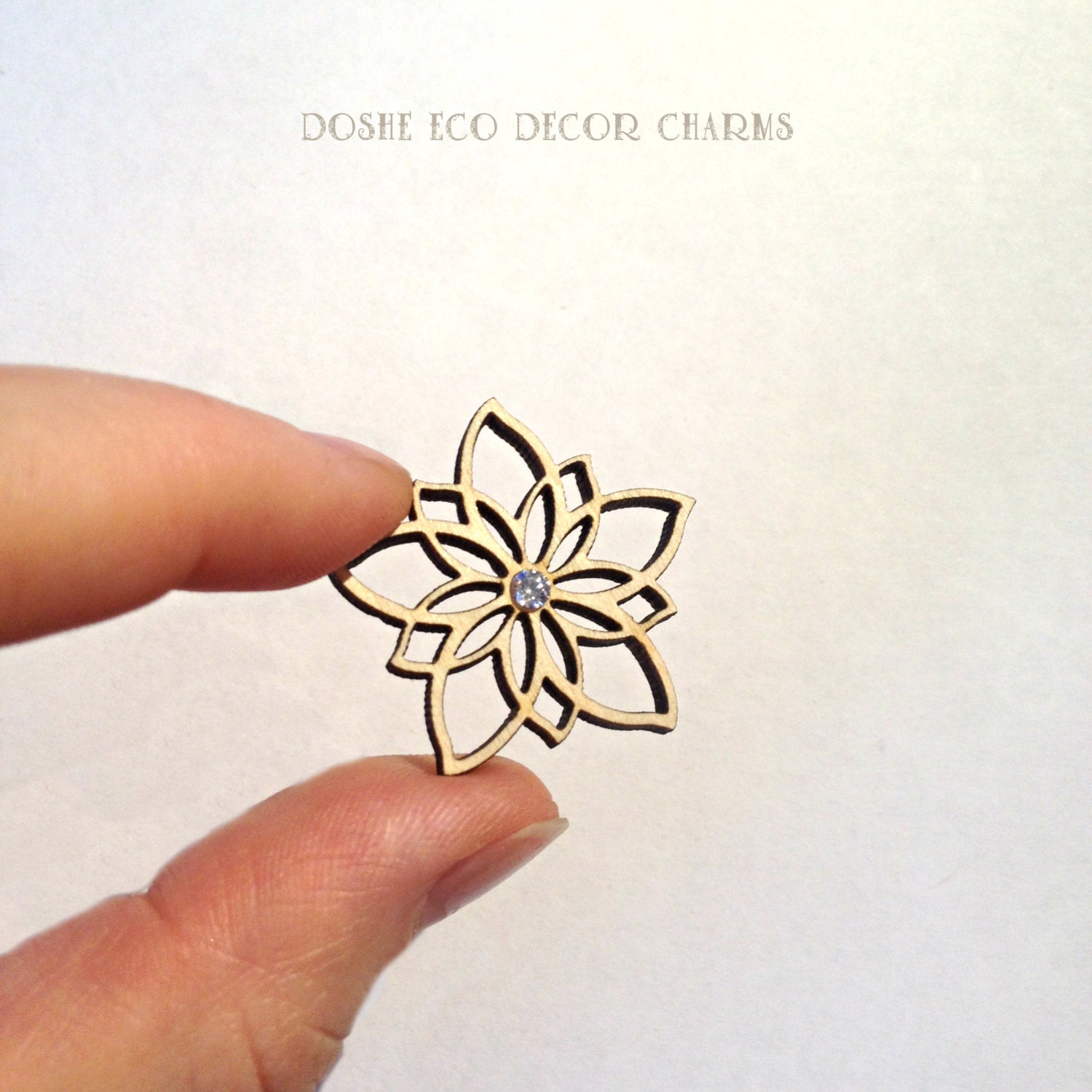 Beautiful Laser cut FLOWER wood shape / Wood flowers / Laser