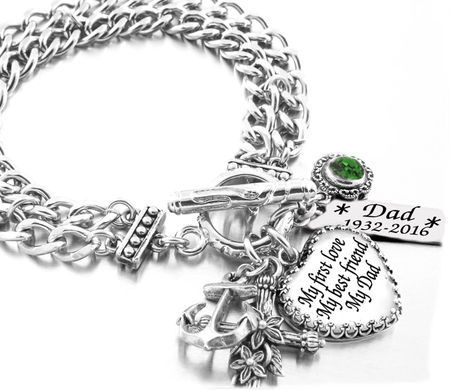 Keepsake Jewelry Memorial Heart Charm Parents Keepsake